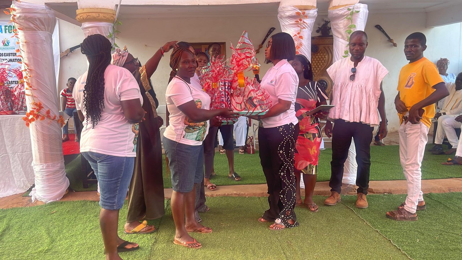 Nana Adobea Sikapa Foundation Brings Easter Joy to Gyakiti: Donation Reaches Aged, Widows, Students, Teachers & Youth football Clubs April 4-5, 2025 | Gyakiti, Eastern Region, Ghana.
